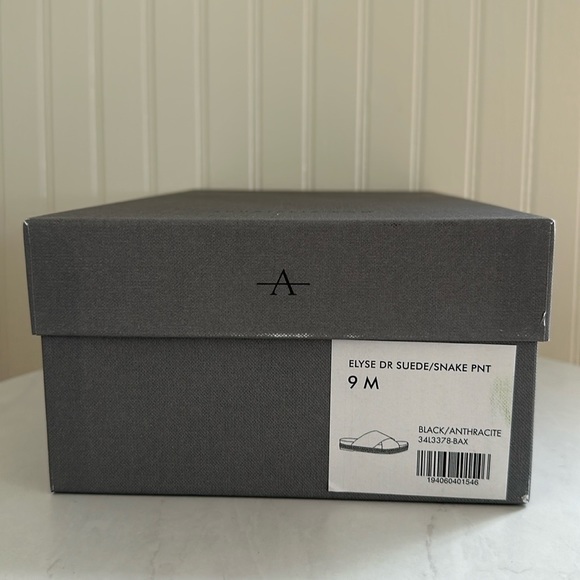 Aquatalia Elyse Espadrille Sandals Suede/Snake Black - Picture 11 of 11